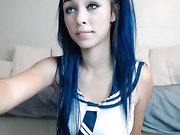 HanamiBlossom busty sexy schoolgirl masturbate pussy toy webcam show