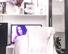 Chaneljj beautiful brunette dildo in anal webcam show