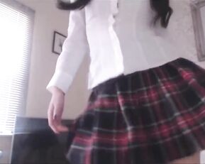 MissReinaT school asian masturbate wet pussy dildo in private premium video
