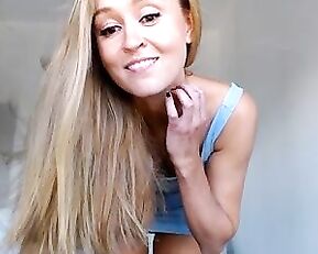 AoifeOneal slim mature blonde masturbate glass dildo webcam show