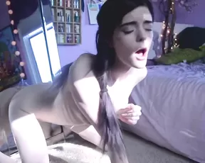 Ashe_Maree slim girl with natural tits sex with fuckmachine webcam show