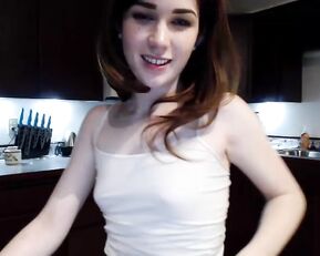 Evelynclaire slim teen in stockings cool masturbate webcam show
