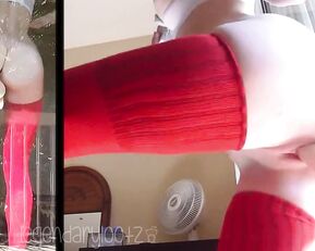 Legendarylootz Little in red stockings fuck pink pussy toy in private premium video