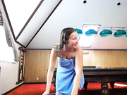 Livegoddess busty girl riding dildo on glass table webcam show