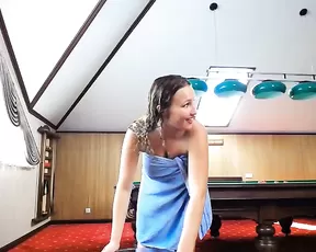 Livegoddess busty girl riding dildo on glass table webcam show