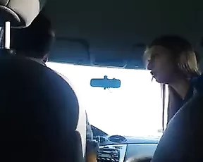 Virgincouple teen make handjob in car private show