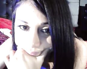 Dayaanna sexy teen brunette in red underwear webcam show