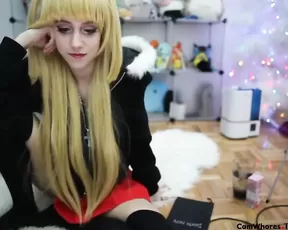 Sniffing her sexy pantyhose