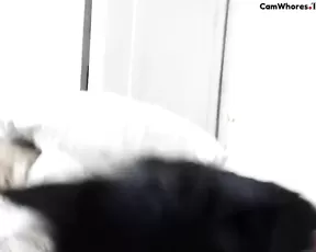 Redhead licks a large dick