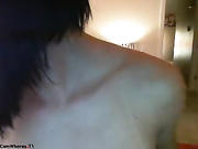 YogaBrandi passion busty brunette teasing in bed webcam show