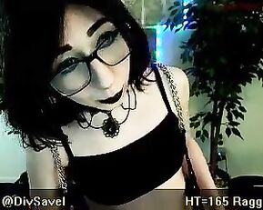 divsavel dirty slim brunette teasing small tits webcam show