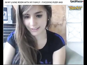 Slim beautiful teen blonde doggy fingering webcam show