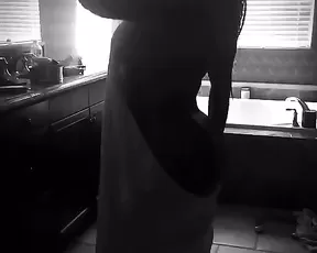 Large dildo is going in a shaved cunt