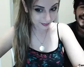 Busty teen blonde is stripping