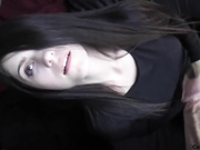 Sexy teen brunette make POV blowjob webcam show