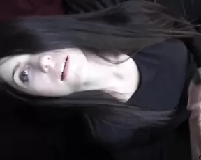 Sexy teen brunette make POV blowjob webcam show