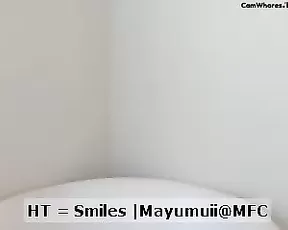 Sweet asian girl teasing webcam show