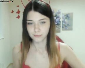 trinamitchell slim teen in red underwear teasing webcam show