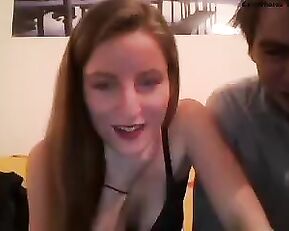 Nice tasty girl get couple sex webcam show