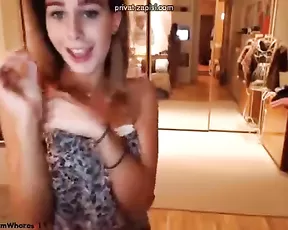 Super cute amateur girl in striped socks gets fucked