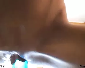 A blonde with flat tits gets into a 69