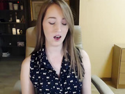 Perky and sexy chick rides her big toy