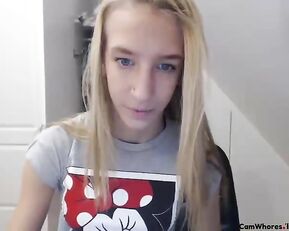 MayaTiny little teen blonde free teasing webcam show