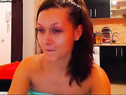 Vanesamiaa slim sexy brunette teasing nude body webcam show