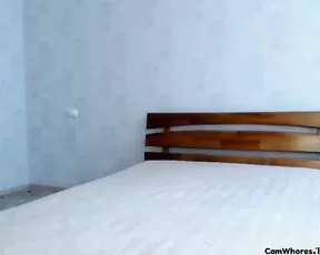 Beautiful sexy blonde with big tits teasing in bed webcam show