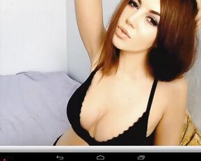 Beautiful redhead girl teasing in underwear webcam show