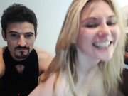 Sexy milf blonde threesome interracial sex webcam show