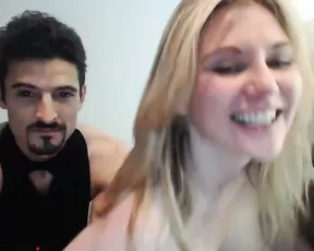 Sexy milf blonde threesome interracial sex webcam show