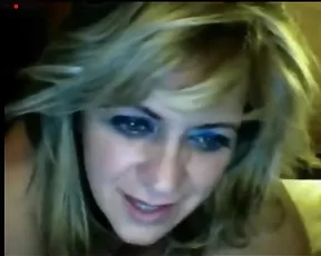 Mature blonde teasing face webcam show