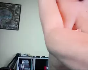 Slim teen girl teasing nude body webcam show