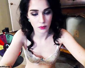 evelinclaire slim sexy teen brunette teasing webcam show