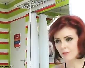 Kyllyestarr passion red hair milf in stockings teasing webcam show