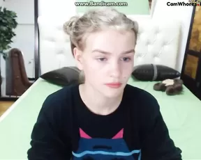 Naughty solo teen with a toy