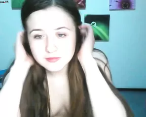 LaurenBenson sexy teen brunette fingering pussy webcam show