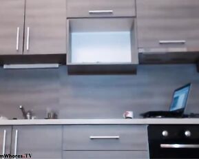 Milf girls tesing on kitchen webcam show