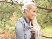 Sweet sexy blonde get fucking outdoor webcam show