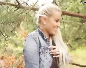 Sweet sexy blonde get fucking outdoor webcam show