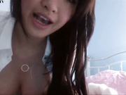 MissreinaT asian school girl fingering wet pussy webcam show