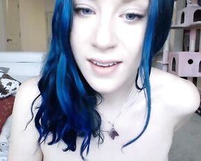 Anya96 busty sexy blue hair girl webcam show
