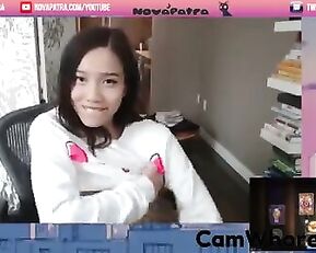 Novapatra asian brunette teen masturbate use ohmibod webcam show