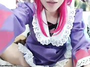 Lana_rain Anni3 Cosplay and hot fingering pussy in bed webcam show