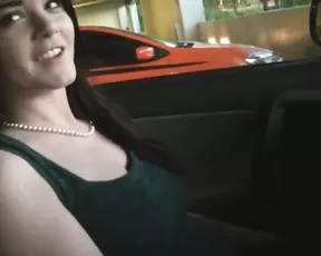EmilyLynne & LuxNeon naked girls in car buttplug webcam show