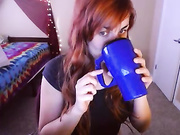 AwesomeKate redhead naked teen in stockings webcam show