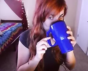 AwesomeKate redhead naked teen in stockings webcam show