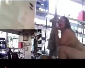 Caught hot Masturbating in library webcam show