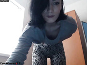 Alycetn small tits sexy brunette play with wet hairy pussy webcam show